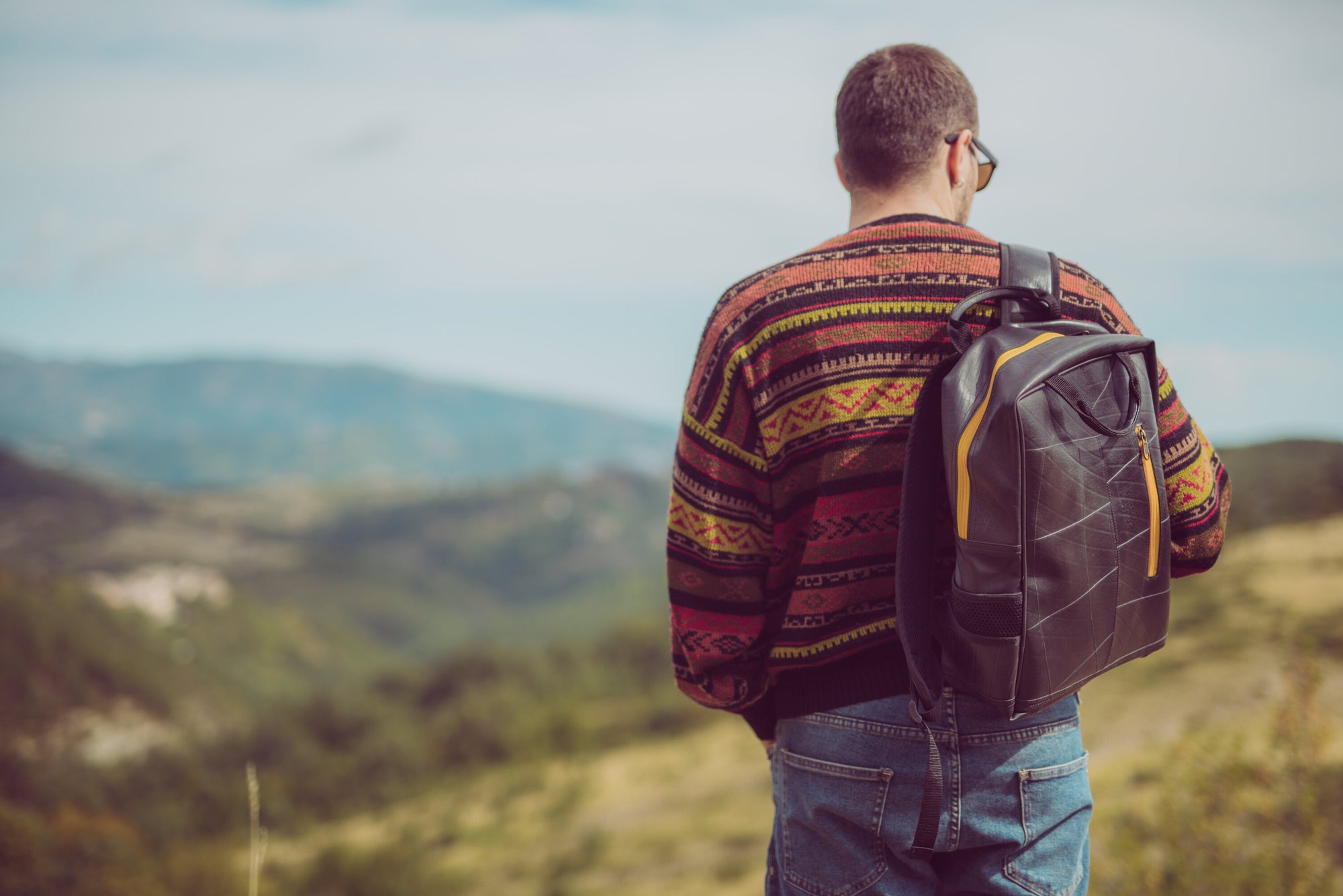 recycled tyre backpack