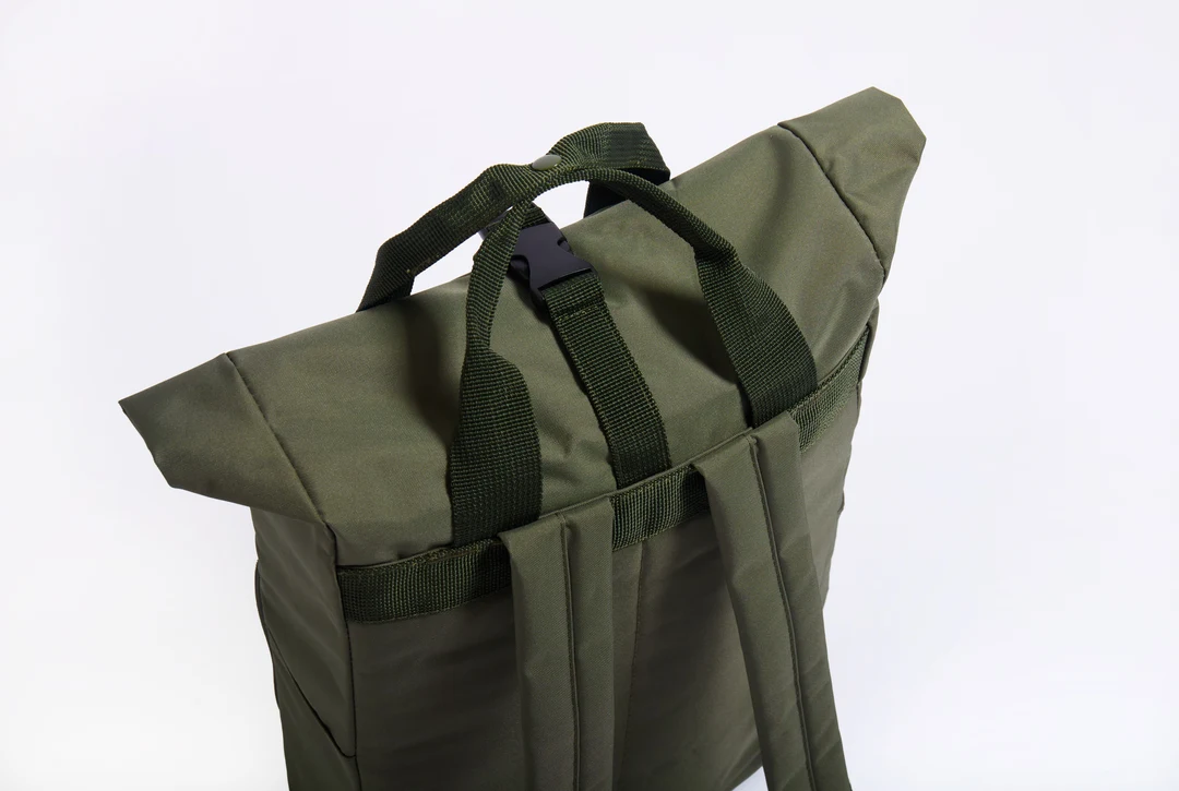 Recycled Twin Handle Roll Top Backpack