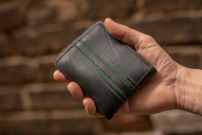 Upcycled Tyre Double Line Wallet