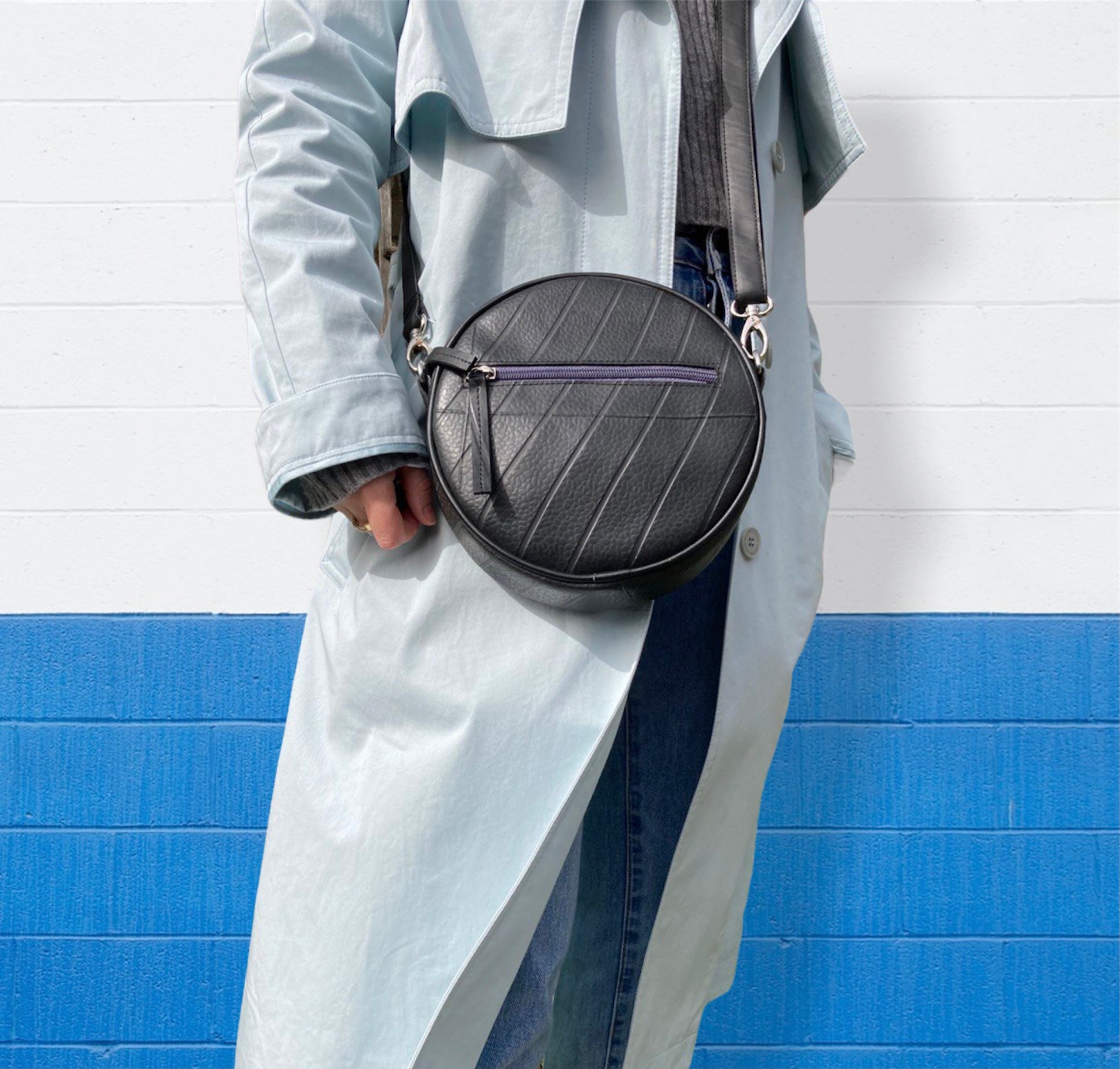 Sirius Round Bag-Recycled Tyre