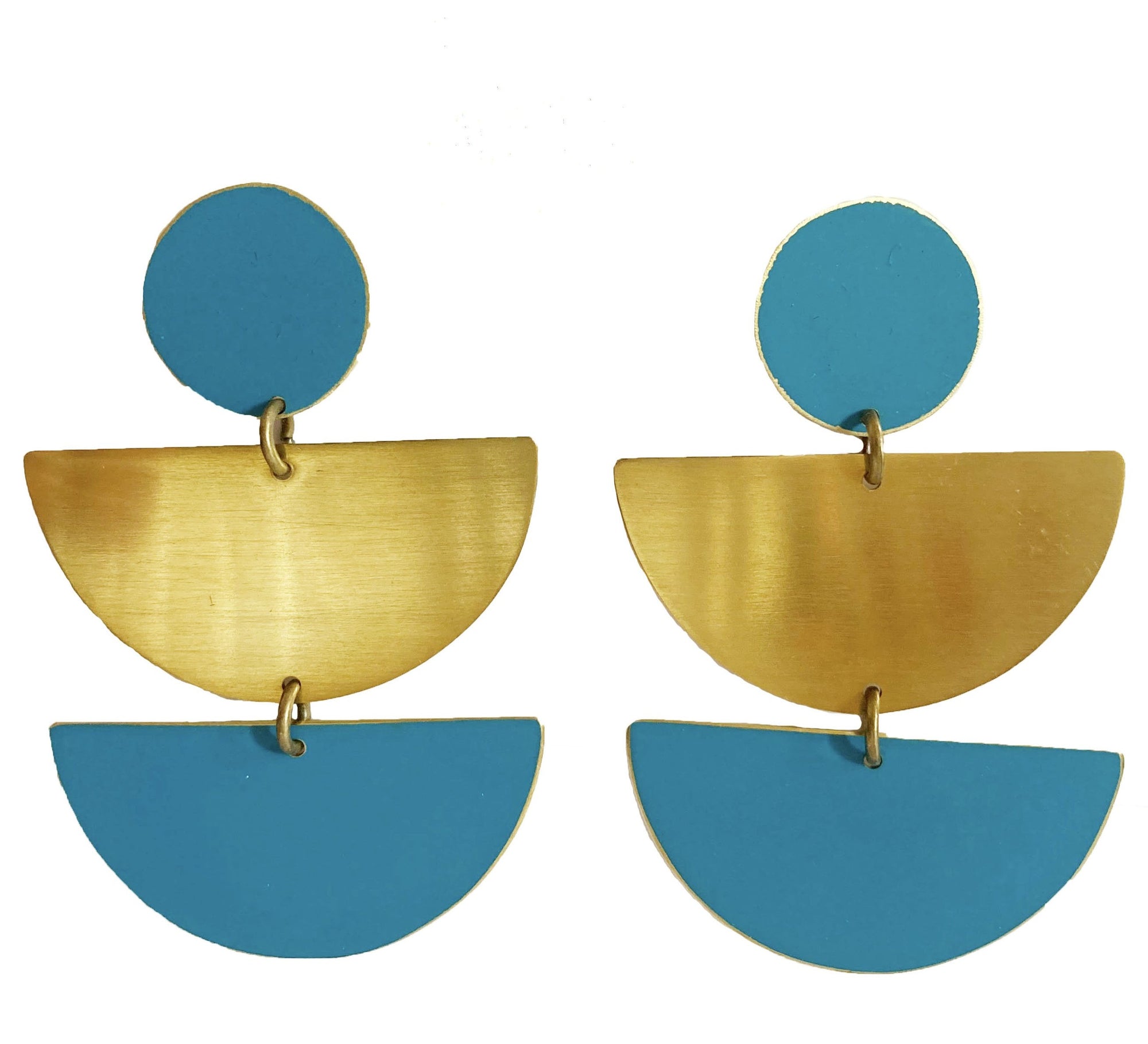 LIS Exclusive Coloured Semi-Circle Statement Earrings